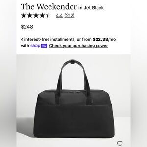Away Weekender Tote - Jet Black